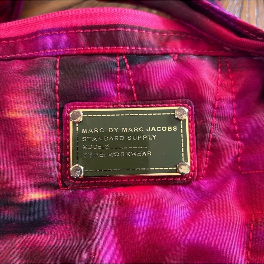 Marc By Marc Jacobs Quilted Pink Red Laptop Bag with Adjustable Strap